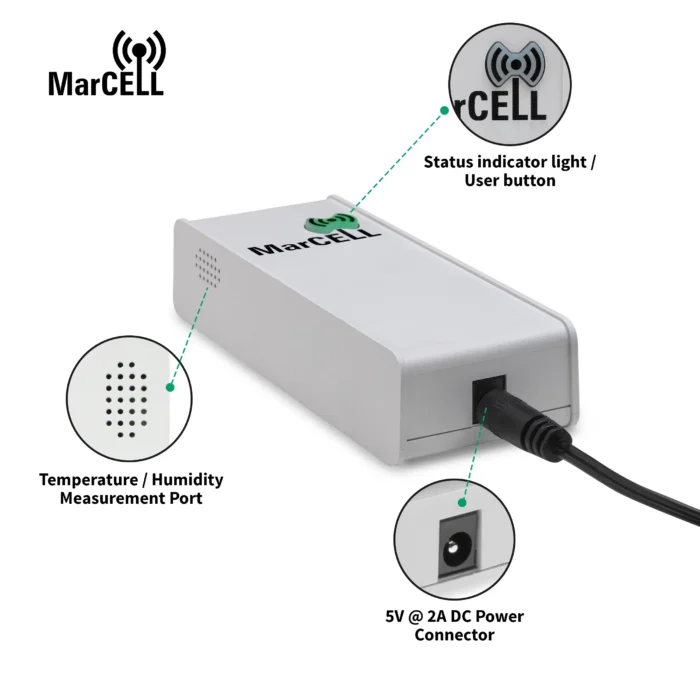 Marcell - Temperature, Humidity & Power Monitor - 4G Cellular Connected Multisensor