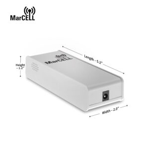 MarCELL Multisensor dimensions diagram showing device height, width, and length.