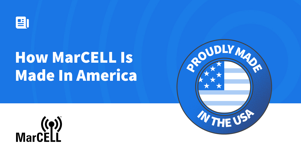 Open Graph image representing the American-made production of Marcell devices, featuring craftsmanship, quality, and domestic manufacturing.