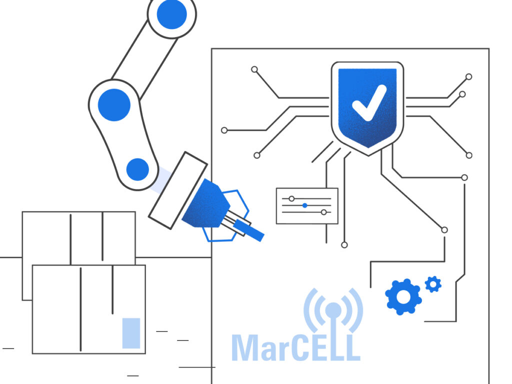 Image showing the production and assembly process of Marcell devices, including component integration and quality control steps.