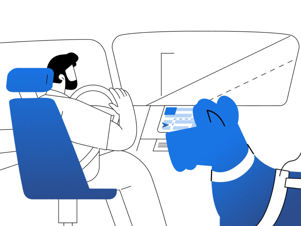 Image showing RV travel with pets in progress, highlighting on-the-road care, safety, and comfort essentials.