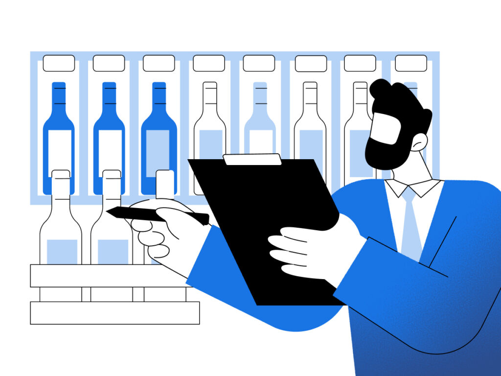 Image showing paint finishes and wine rack designs for a home wine cellar, combining style with functional bottle storage.