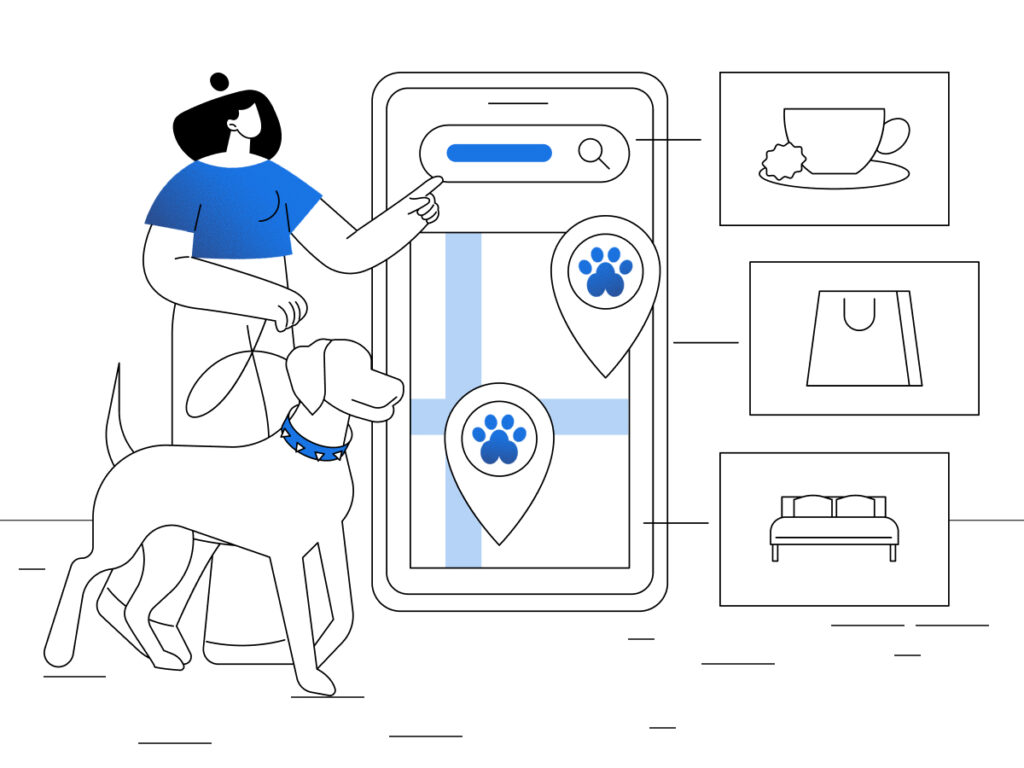 Banner image featuring pet-friendly RV travel resources, including BringFido and GoPetFriendly platforms for planning trips with animals.