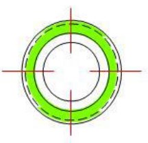 Bottom view diagram of a cylindrical lithium-ion cell showing the negative can structure used in MarCELL devices.