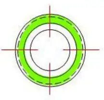 Bottom view diagram of a cylindrical lithium-ion cell showing the negative can structure used in MarCELL devices.