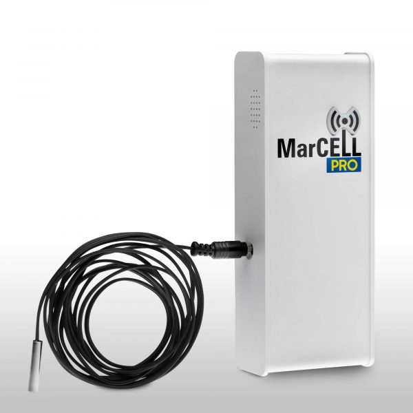 MarCELL Pro Freeze Alarm device with external temperature probe for remote monitoring.